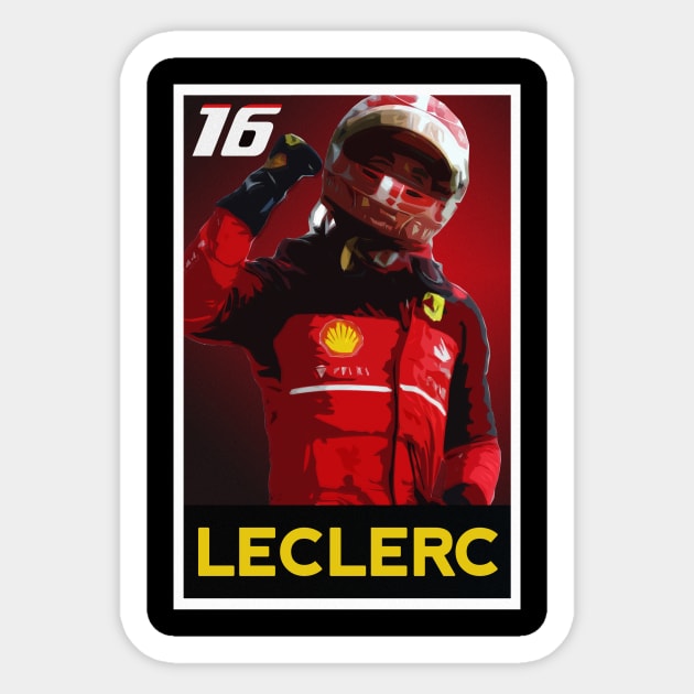 Charles Leclerc 16 F1 Sticker by VictorVV